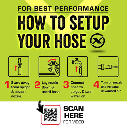 Garden Hose with Swivelgrip, 5/8 In. X 10 Ft., Heavy Duty, Lightweight, Drinking Water Safe - HFZG510YWS