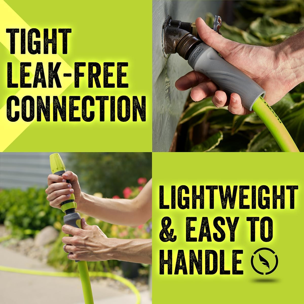 Garden Hose with Swivelgrip, 5/8 In. X 10 Ft., Heavy Duty, Lightweight, Drinking Water Safe - HFZG510YWS